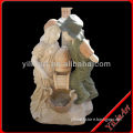 Chinese Natural Stone Garden Boy And Girl Statues YL-R162